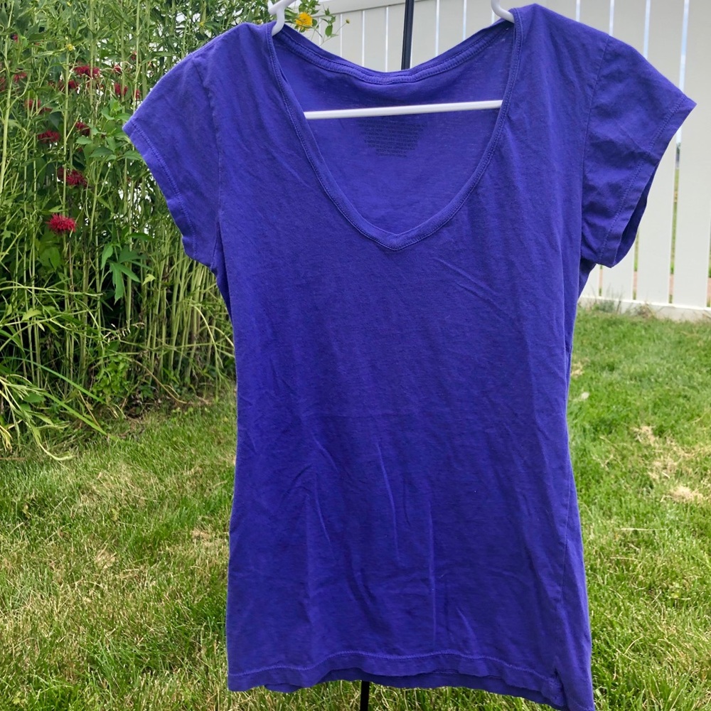 Purple-V-neck
